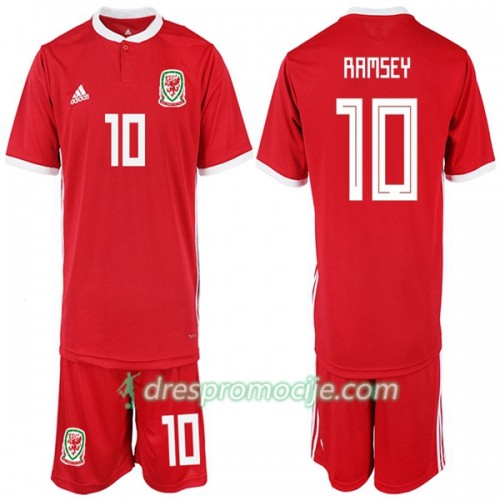 Wales Dres RAMSEY 10 Dječji Domaći 2018/19 Kratkih Rukava Wales Dres RAMSEY 10 Dječji Domaći 2018/19 Kratkih Rukava